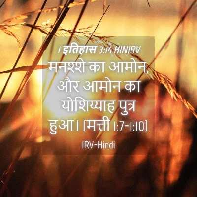 Picture 04 - 1 इतिहास 3:14 HINIRV - मनश्शे का आमोन, और - Bible Verse Picture