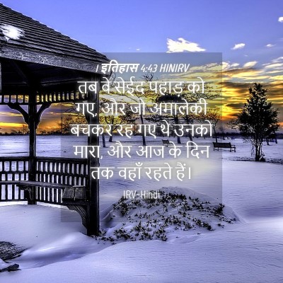 Picture 04 - 1 इतिहास 4:43 HINIRV - तब वे सेईद पहाड़ को - Bible Verse Picture