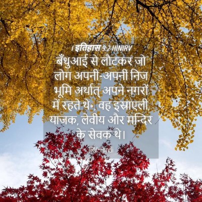 Picture 04 - 1 इतिहास 9:2 HINIRV - बँधुआई से लौटकर जो - Bible Verse Picture