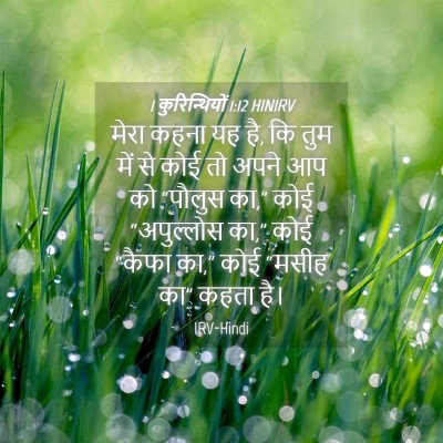 Picture 04 - 1 कुरिन्थियों 1:12 HINIRV - मेरा कहना यह है, कि - Bible Verse Picture