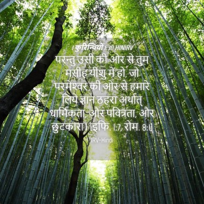 Picture 04 - 1 कुरिन्थियों 1:30 HINIRV - परन्तु उसी की ओर से - Bible Verse Picture