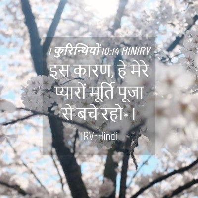 Picture 04 - 1 कुरिन्थियों 10:14 HINIRV - इस कारण, हे मेरे - Bible Verse Picture