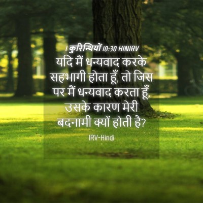 Picture 04 - 1 कुरिन्थियों 10:30 HINIRV - यदि मैं धन्यवाद - Bible Verse Picture