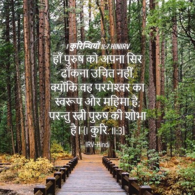 Picture 04 - 1 कुरिन्थियों 11:7 HINIRV - हाँ पुरुष को अपना - Bible Verse Picture