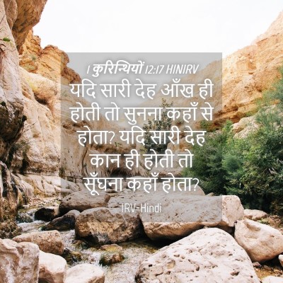 Picture 04 - 1 कुरिन्थियों 12:17 HINIRV - यदि सारी देह आँख ही - Bible Verse Picture