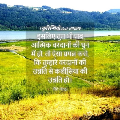 Picture 04 - 1 कुरिन्थियों 14:12 HINIRV - इसलिए तुम भी जब - Bible Verse Picture