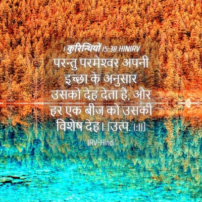 Picture 04 - 1 कुरिन्थियों 15:38 HINIRV - परन्तु परमेश्‍वर - Bible Verse Picture