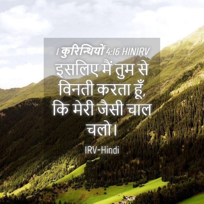 Picture 04 - 1 कुरिन्थियों 4:16 HINIRV - इसलिए मैं तुम से - Bible Verse Picture