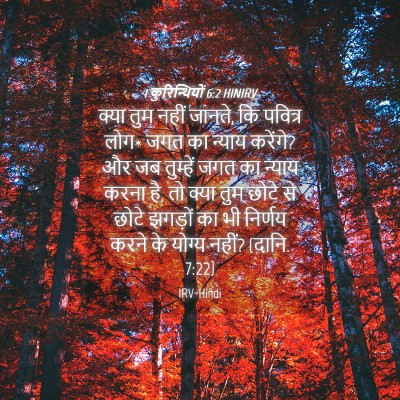 Picture 04 - 1 कुरिन्थियों 6:2 HINIRV - क्या तुम नहीं - Bible Verse Picture