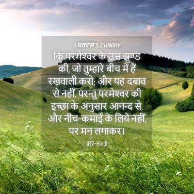 Picture 04 - 1 पतरस 5:2 HINIRV - कि परमेश्‍वर के उस - Bible Verse Picture