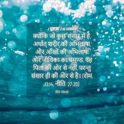 Picture 04 - 1 यूहन्ना 2:16 HINIRV - क्योंकि जो कुछ - Bible Verse Picture