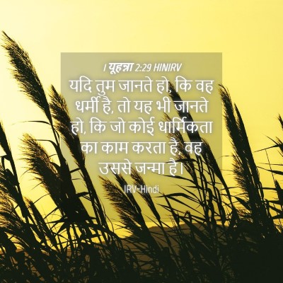 Picture 04 - 1 यूहन्ना 2:29 HINIRV - यदि तुम जानते हो, - Bible Verse Picture