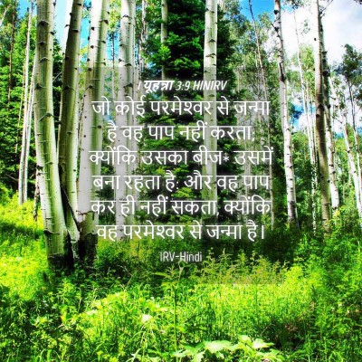 Picture 04 - 1 यूहन्ना 3:9 HINIRV - जो कोई परमेश्‍वर - Bible Verse Picture
