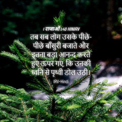 Picture 04 - 1 राजाओं 1:40 HINIRV - तब सब लोग उसके - Bible Verse Picture