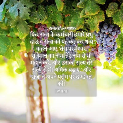 Picture 04 - 1 राजाओं 1:47 HINIRV - फिर राजा के - Bible Verse Picture