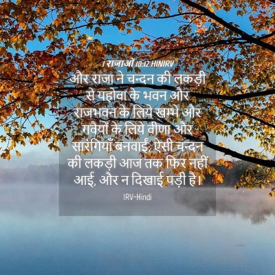 Picture 04 - 1 राजाओं 10:12 HINIRV - और राजा ने चन्दन की - Bible Verse Picture