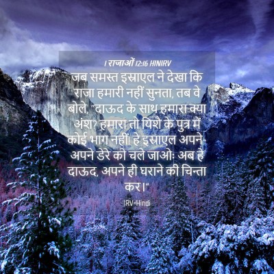 Picture 04 - 1 राजाओं 12:16 HINIRV - जब समस्त इस्राएल - Bible Verse Picture