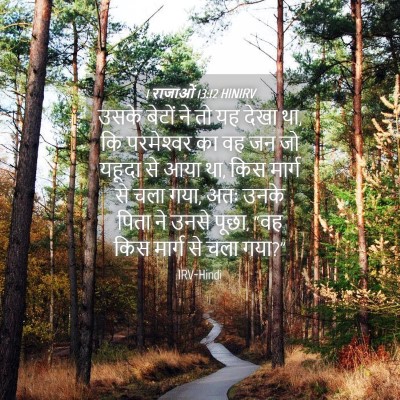 Picture 04 - 1 राजाओं 13:12 HINIRV - उसके बेटों ने तो यह - Bible Verse Picture