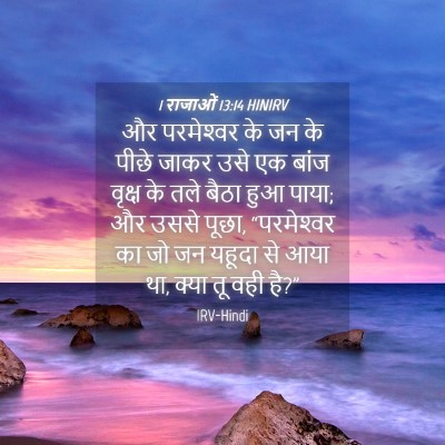 Picture 04 - 1 राजाओं 13:14 HINIRV - और परमेश्‍वर के जन - Bible Verse Picture