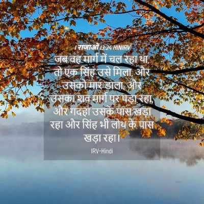 Picture 04 - 1 राजाओं 13:24 HINIRV - जब वह मार्ग में चल - Bible Verse Picture