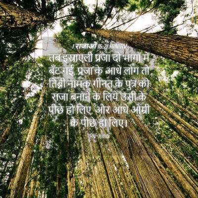 Picture 04 - 1 राजाओं 16:21 HINIRV - तब इस्राएली प्रजा - Bible Verse Picture