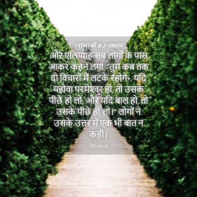 Picture 04 - 1 राजाओं 18:21 HINIRV - और एलिय्याह सब - Bible Verse Picture