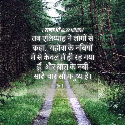 Picture 04 - 1 राजाओं 18:22 HINIRV - तब एलिय्याह ने - Bible Verse Picture