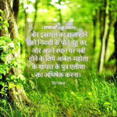 Picture 04 - 1 राजाओं 19:16 HINIRV - और इस्राएल का राजा - Bible Verse Picture