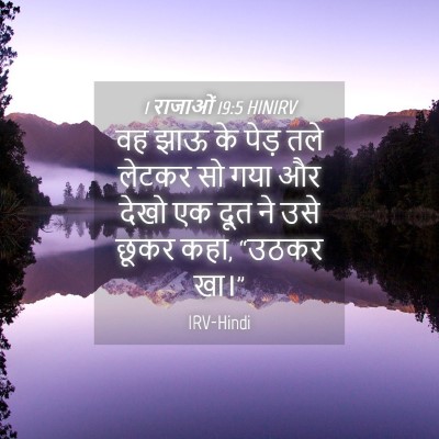 Picture 04 - 1 राजाओं 19:5 HINIRV - वह झाऊ के पेड़ तले - Bible Verse Picture