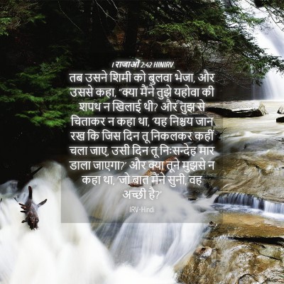 Picture 04 - 1 राजाओं 2:42 HINIRV - तब उसने शिमी को - Bible Verse Picture