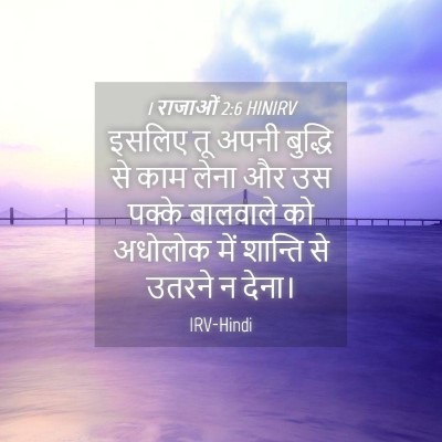 Picture 04 - 1 राजाओं 2:6 HINIRV - इसलिए तू अपनी - Bible Verse Picture