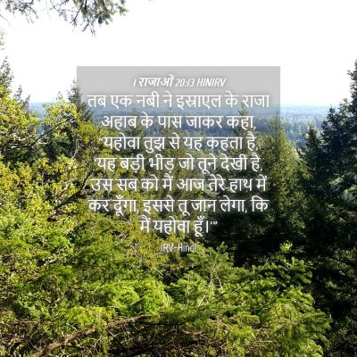 Picture 04 - 1 राजाओं 20:13 HINIRV - तब एक नबी ने - Bible Verse Picture