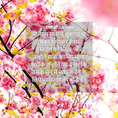 Picture 04 - 1 राजाओं 3:28 HINIRV - जो न्याय राजा ने - Bible Verse Picture