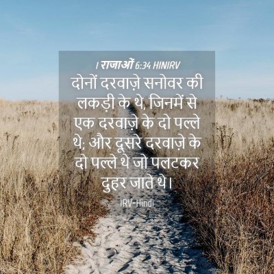 Picture 04 - 1 राजाओं 6:34 HINIRV - दोनों दरवाज़े - Bible Verse Picture