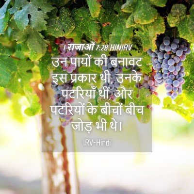 Picture 04 - 1 राजाओं 7:28 HINIRV - उन पायों की बनावट - Bible Verse Picture