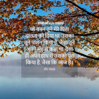 Picture 04 - 1 राजाओं 8:24 HINIRV - जो वचन तूने मेरे - Bible Verse Picture