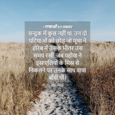 Picture 04 - 1 राजाओं 8:9 HINIRV - सन्दूक में कुछ - Bible Verse Picture