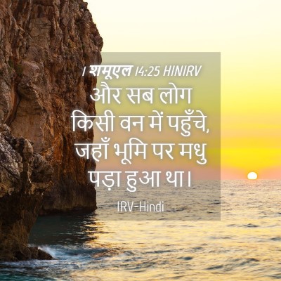 Picture 04 - 1 शमूएल 14:25 HINIRV - और सब लोग किसी वन - Bible Verse Picture
