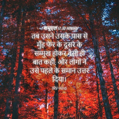 Picture 04 - 1 शमूएल 17:30 HINIRV - तब उसने उसके पास से - Bible Verse Picture