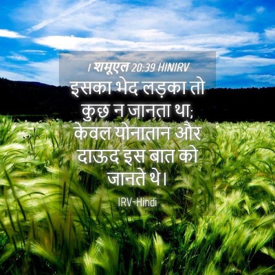 Picture 04 - 1 शमूएल 20:39 HINIRV - इसका भेद लड़का तो - Bible Verse Picture