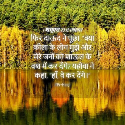 Picture 04 - 1 शमूएल 23:12 HINIRV - फिर दाऊद ने पूछा, - Bible Verse Picture