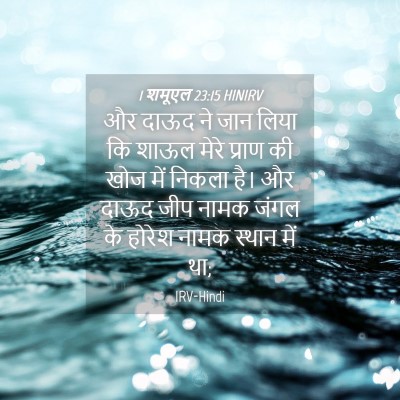 Picture 04 - 1 शमूएल 23:15 HINIRV - और दाऊद ने जान लिया - Bible Verse Picture