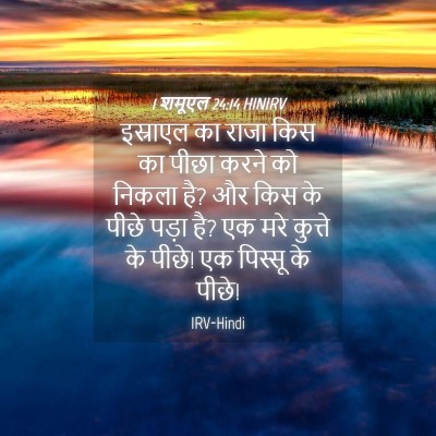 Picture 04 - 1 शमूएल 24:14 HINIRV - इस्राएल का राजा - Bible Verse Picture