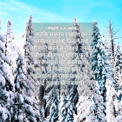 Picture 04 - 1 शमूएल 25:34 HINIRV - क्योंकि सचमुच - Bible Verse Picture
