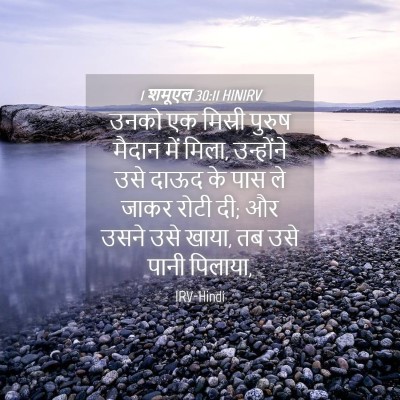 Picture 04 - 1 शमूएल 30:11 HINIRV - उनको एक मिस्री - Bible Verse Picture