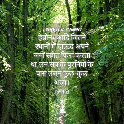 Picture 04 - 1 शमूएल 30:31 HINIRV - हेब्रोन* आदि जितने - Bible Verse Picture