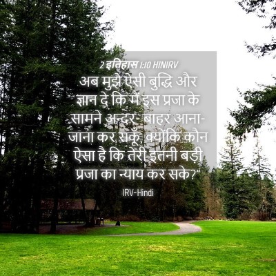 Picture 04 - 2 इतिहास 1:10 HINIRV - अब मुझे ऐसी बुद्धि - Bible Verse Picture