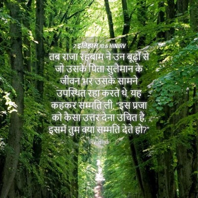 Picture 04 - 2 इतिहास 10:6 HINIRV - तब राजा रहबाम ने उन - Bible Verse Picture