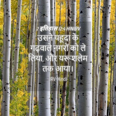 Picture 04 - 2 इतिहास 12:4 HINIRV - उसने यहूदा के - Bible Verse Picture