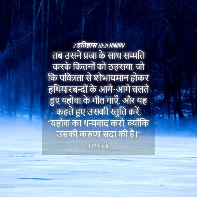 Picture 04 - 2 इतिहास 20:21 HINIRV - तब उसने प्रजा के - Bible Verse Picture
